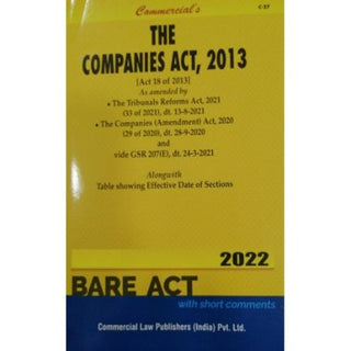 The Companies Act, 2013 Bare Act With Short Comments 2022