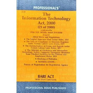 Information Technology (IT) Act, 2000 Bare Act [Edn. 2021]