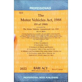 Motor Vehicles Act, 1988 Bare Act (2022 Edn.)