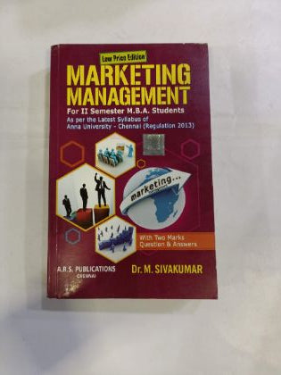 Marketing Management For II Semester M.B.A. Students