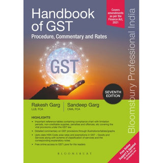 Handbook Of GST Procedure, Commentary And Rates 2021