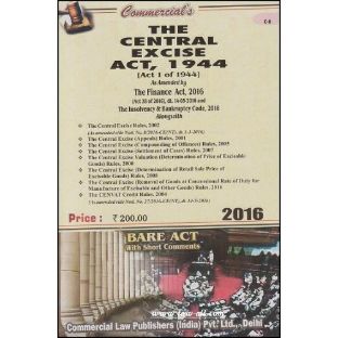Bare Act On The Central Excise Act, 1944