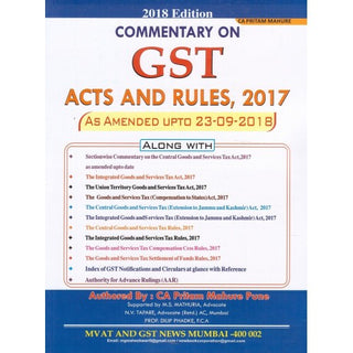 MVAT & GST New's Commentary On GST Acts And Rules, 2017