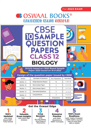 CBSE 10 Sample Question Papers Biology (Class 12)