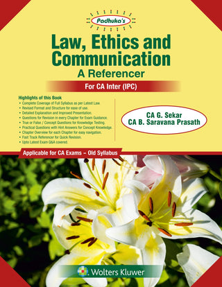 Law, Ethics And Communication A Referencer For CA Inter (IPC)