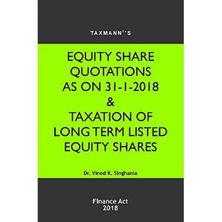 Equity Share Quotations As On 31-1-2018 & Taxation Of Long Term Listed Equity Shares
