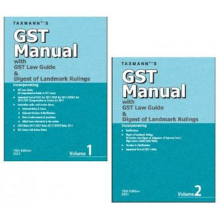 GST Manual With GST Law Guide & Digest Of Landmark Rulings 2021 (Set of 2 volumes)