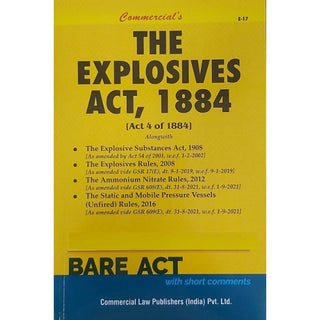 Commercial's Explosives Act, 1884 Bare Act 2023