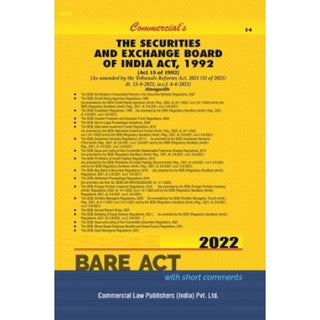 The Securities & Exchange Board Of India Act, 1992 Bare Act 2022