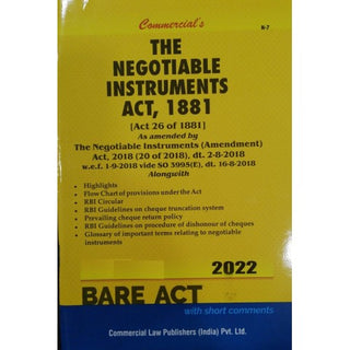 The Negotiable Instruments Act, 1881 Bare Act 2022