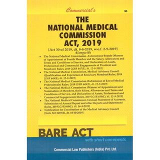 The National Medical Commission Act, 2019 Bare Act