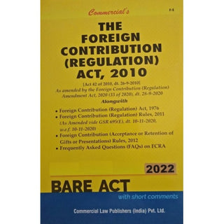 The Foreign Contribution (Regulation) Act, 2010 Bare Act 2022