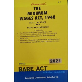 The Minimum Wages Act, 1948 Bare Act 2021