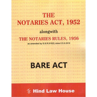 नोटरी कायदा, 1952 सोबत नोटरी नियम, 1956 वर बेअर ऍक्ट
