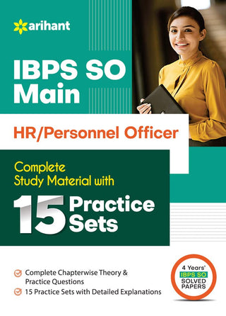 IBPS SO मुख्य HR/कार्मिक अधिकारी 15 सराव संचासह पूर्ण अभ्यास साहित्य