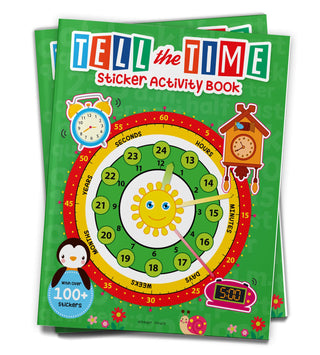 Tell The Time Sticker Activity Book: Fun Activity Book For Children, 100 + Stickers