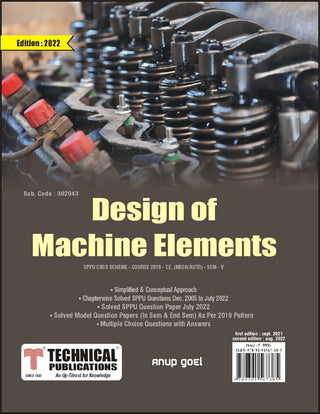Design Of Machine Elements TE  (Mech/Auto) Sem-5