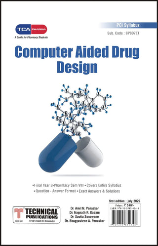 Computer Aided Drug Design -  for  B. PHARMACY  PCI SYLLABUS - 17  ( SEM VIII - BP807ET) TCA PHARMA