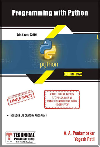 MSBTE I योजनेसाठी Python सह प्रोग्रामिंग (VI - CO/CM/IF/CW - 22616)