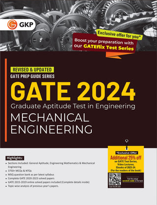 GATE 2024 Graduate Aptitude Test in Engineering Mechanical Engineering