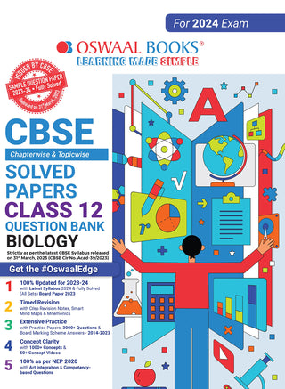 Oswaal CBSE Chapterwise Solved Papers 2023-2014 Biology Class 12th