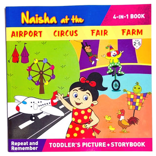 Naisha At The Airport Circus Fair Farm 4 In 1 Book
