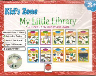 Kid's Zone My Little Library 10 Books 1 Cd To Play And Learn