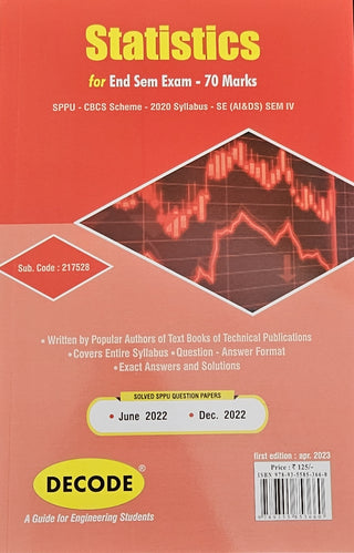 SPPU 20 कोर्ससाठी आकडेवारी (SE - IV - AI आणि DS 217528) (डीकोड) (END SEM)