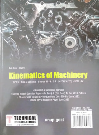 Kinematics Of Machinery : Sem 4 S.Y. (Mech/Auto)