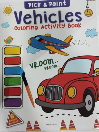 Pick & Paint Vehicles : Coloring Activity Book
