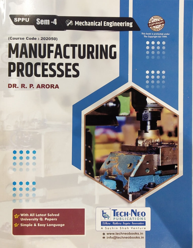 Manufacturing Processes : SPPU Sem 4 Mechanical Engineering – BookStation