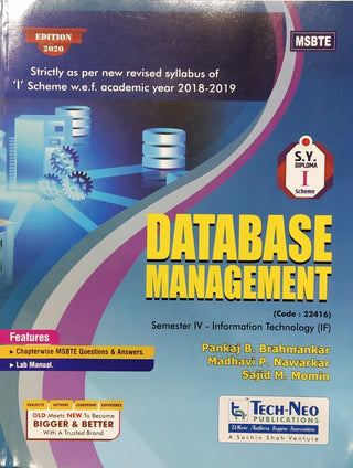 Database Management Sem 4 MSBTE Diploma (Information Technology)