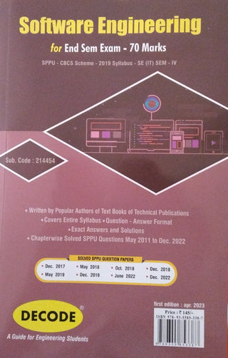 Software Engineering  for SPPU 19 Course (SE - IV - IT - 214454) (Decode) (END SEM)