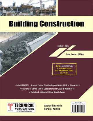 MSBTE I योजनेसाठी इमारत बांधकाम (III - CE/CR/CS - 22304)