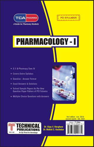 Pharmacology I for  B. PHARMACY  PCI  SYLLABUS - 17  ( SEM IV - BP404T) TCA PHARMA