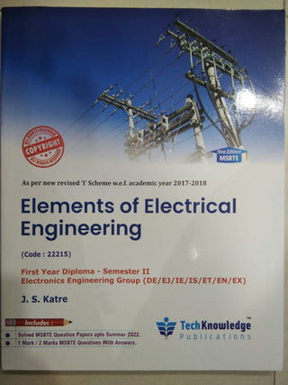 Elements Of Electrical Engineering : F.Y. Diploma Sem II (Electronics Engineering Group)